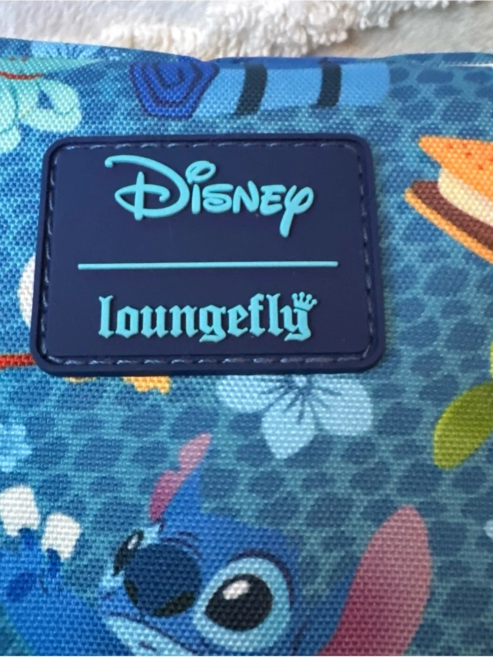 Loungefly Disney Stitch Camping Cuties AOP Nylon Square Kids Mini Backpack NWT